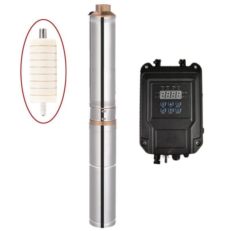 4寸永磁无刷48V潜水泵p100m高扬程60V抽水泵直流农用家用72V深井