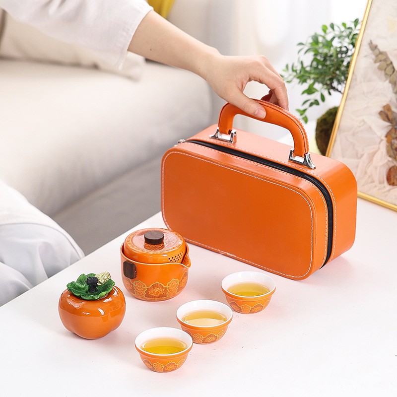 礼品定制logo送客户便携旅行茶具套装简约保险Q年会商务会议随手