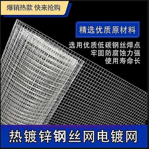 速发热浸镀锌铁丝网围栏养殖护栏网养鸡H防鼠钢Q丝网加粗电焊网抹