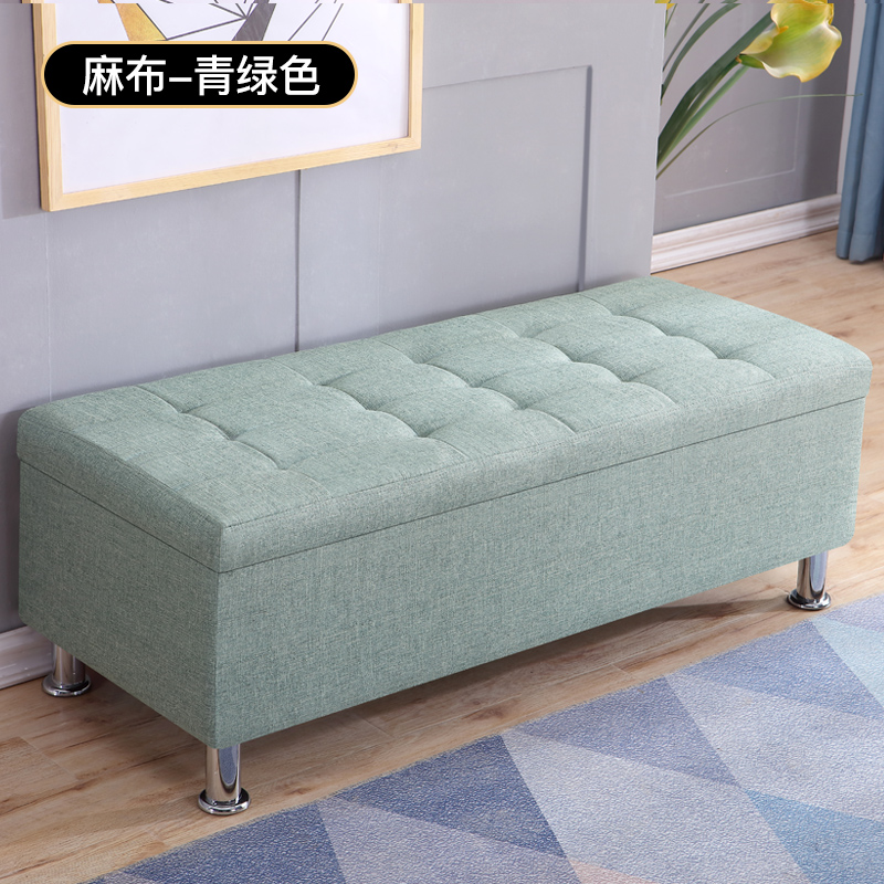 服装店长方形沙发换鞋凳床尾多功能储物收纳凳更衣室试衣间凳子皮