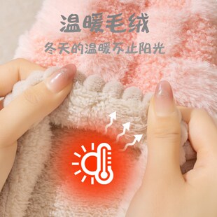 棉拖鞋 室内家居客用2023新款 4双装 女冬季 居家用待客毛拖鞋 男冬款