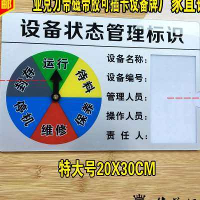 特大号设备状态管理标识牌设备名称编G号标识牌车U间工厂机器设备