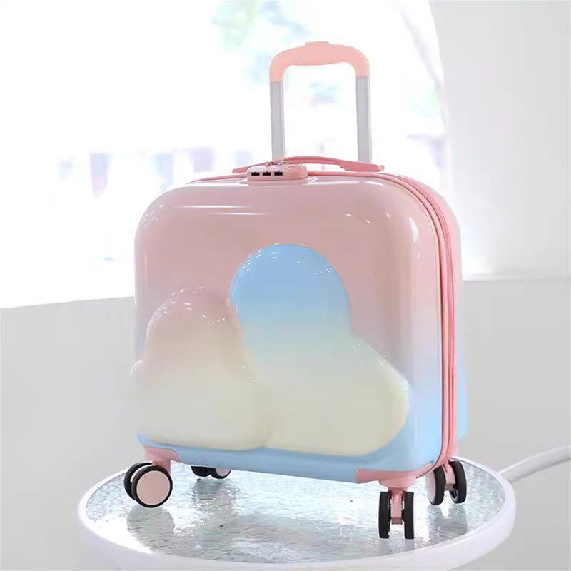行李箱儿童可坐拉杆箱糖果色20寸加厚18寸密码箱万向静音轮登机箱