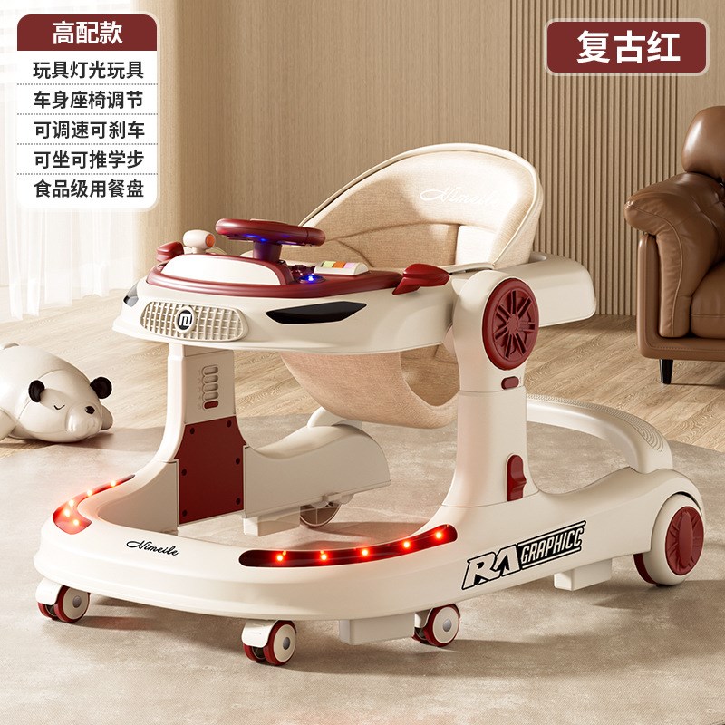 宝宝学步车防o型腿婴儿多功能婴儿防摔6到18个月推车可折叠防侧翻