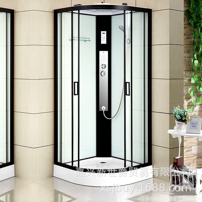 整体淋浴房弧扇形一体式干湿分离洗澡间小户型隔断一套起批