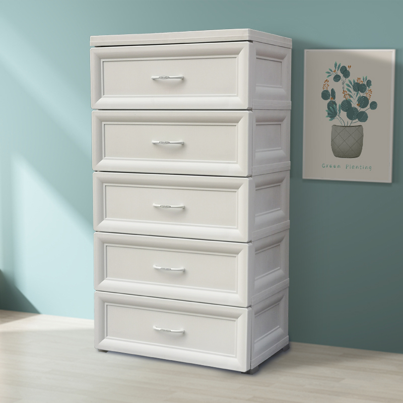 70CM56CM欧式加厚塑料抽屉式收纳柜儿童储物柜家用整理玩具柜三层