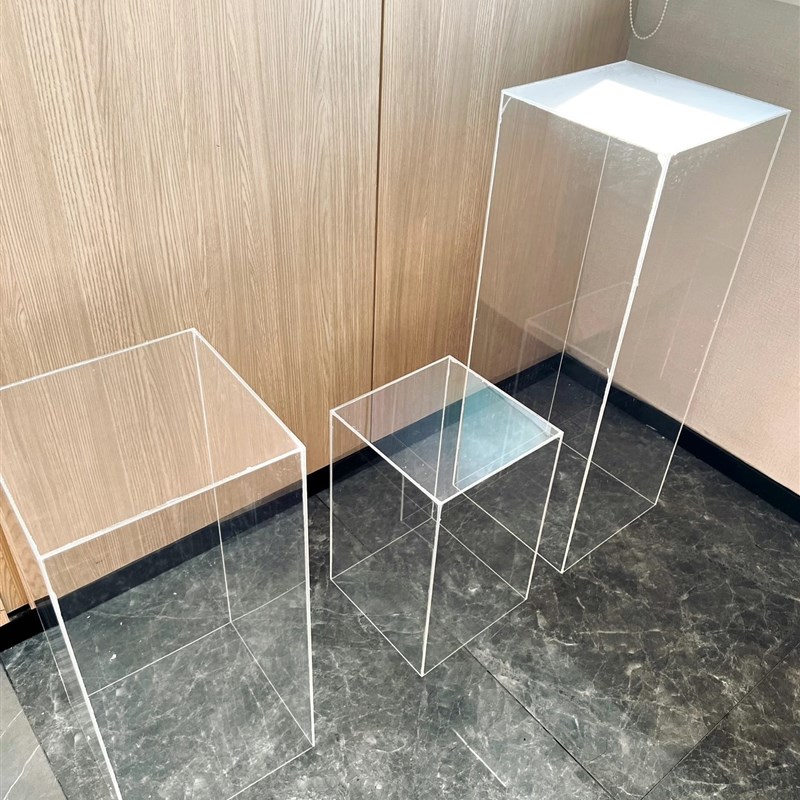 2024新款婚庆道具路引摆件婚礼布置路引灯透明方柱亚克力路引