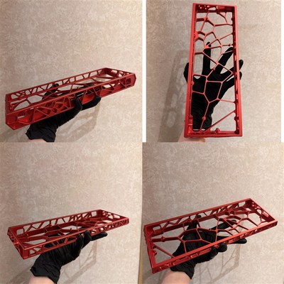 现货sora60镂空铝壳V2升级款GH60铝壳适配wooting,rakka,hm66