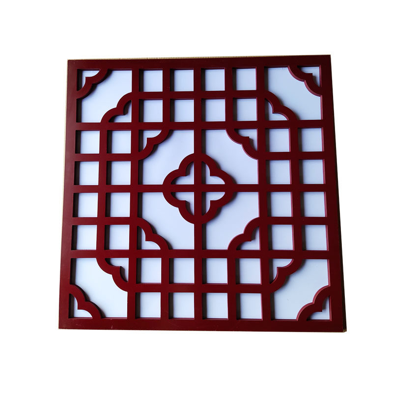 新中式镂空吊顶雕花板PVC花格客厅过道装饰板玄关隔断屏风通花板