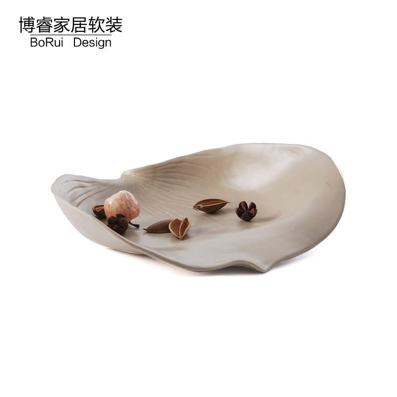 现代简约样板房家居装饰品摆件y民宿陶瓷果盘收纳摆盘餐桌茶几摆