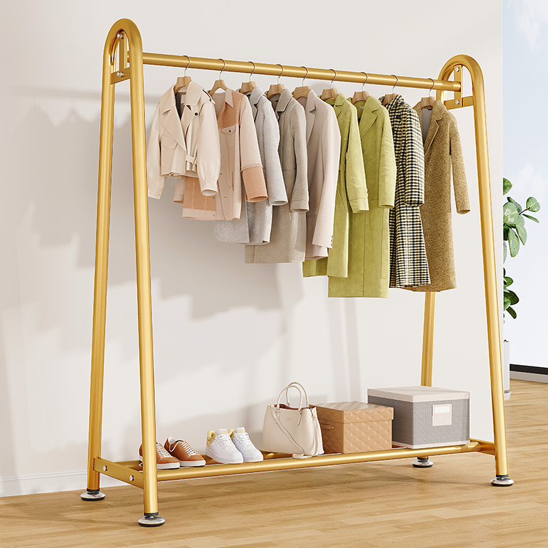 晾衣架落地折叠家用晒衣架阳台卧室挂衣架子简易室内单杆式衣帽架