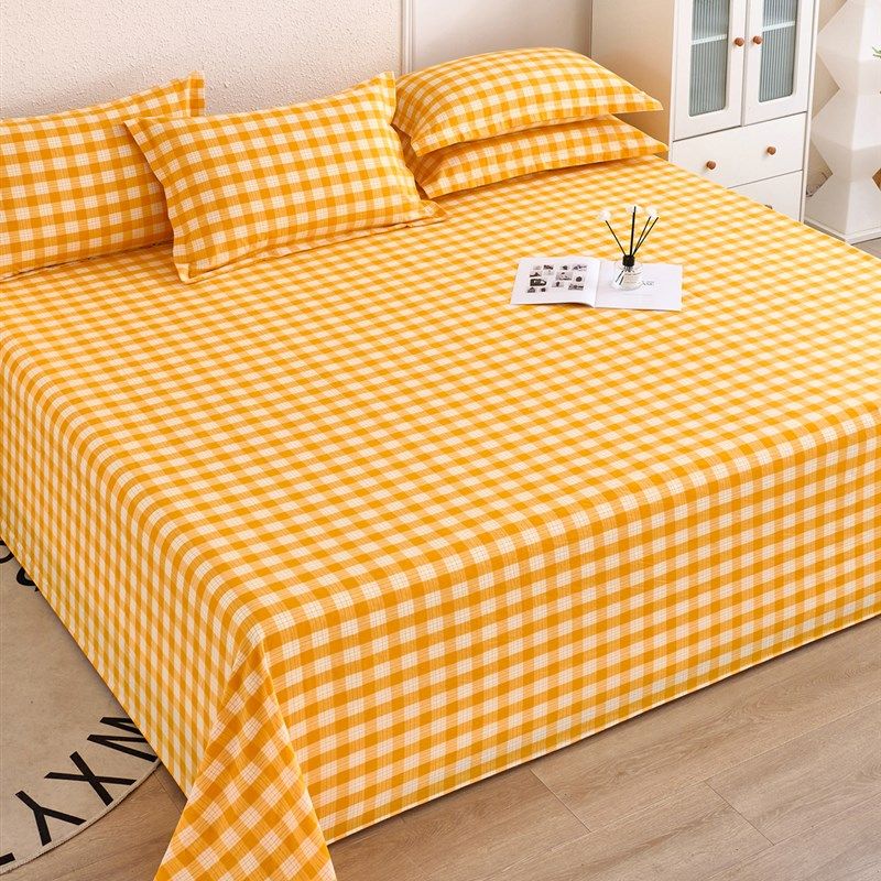 全棉色织床单单件水洗棉双人被单3米大炕单100纯棉榻榻米床单学生,床上用品,床单,淘宝优惠券,粉丝福利购,淘宝优惠卷