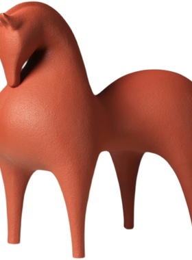 简约现代唐马摆件客厅酒柜玄关案几陈设样板间书房办公室装饰品