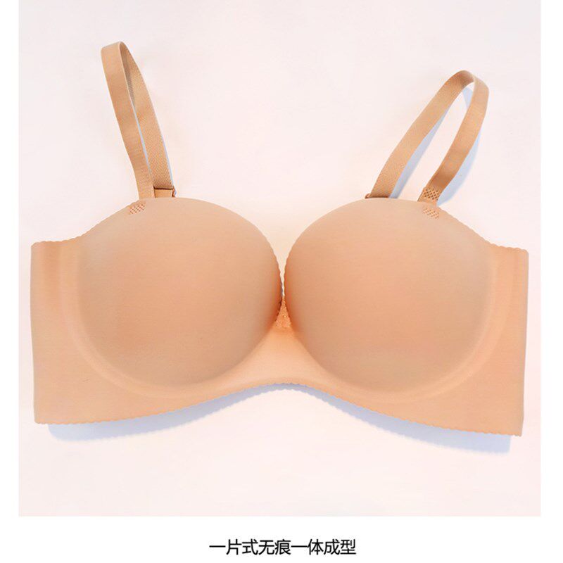 无痕半杯手掌纹内衣文胸二分之一杯文胸内衣文胸小胸文胸 厚模杯