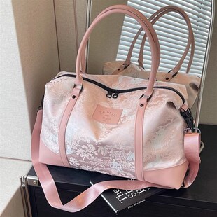 女士外出旅行包时尚国风高颜值斜挎行李包女大容量短途出差手提包