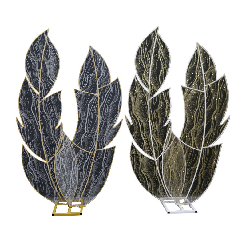 婚庆铁艺道具蕾丝羽毛背景婚礼舞台装饰屏风路引布置橱窗摆件装饰