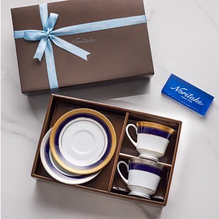 Noritake则武骨瓷白瓷精致咖啡杯碟英式下午茶欧式茶具套装礼盒