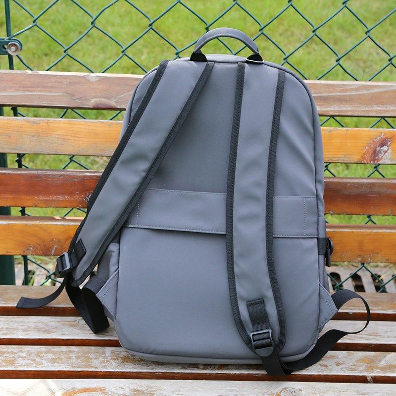 百搭休闲纯色大容量双肩包女书包男大学生高中黑色电脑双肩背包