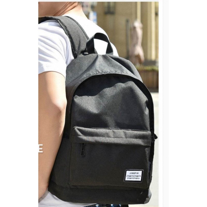 D17休闲包帆布双肩包男韩版背包大容量中学生书包电脑旅行包潮