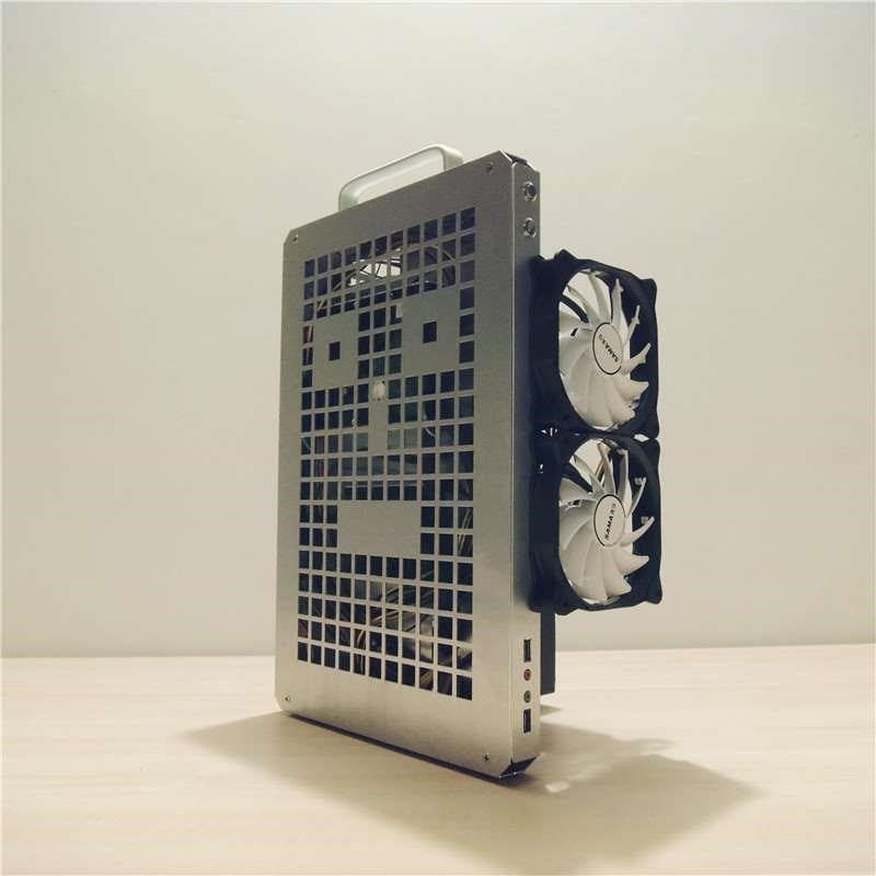 全铝开放式电脑机箱 卧 立式壁挂硬件测试平台机架E ATX MATX ITX
