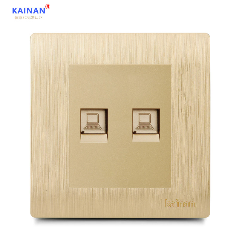 二位电脑插座开关插座网线插座电脑双口网络插座面板网络开关面板