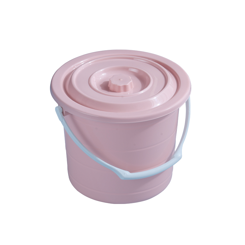 小桶有盖小水桶塑料桶小号家用提水桶装水桶加厚彩U色带盖收纳桶