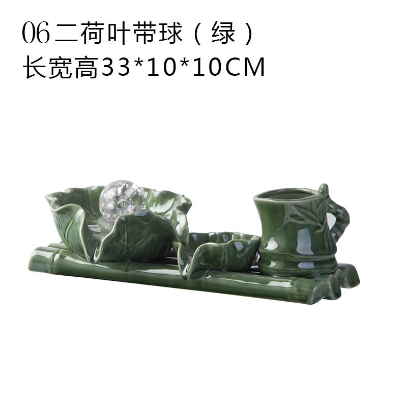 陶瓷鱼缸流水器配件招财鱼缸z循环水增氧鱼缸摆件石槽流水造景