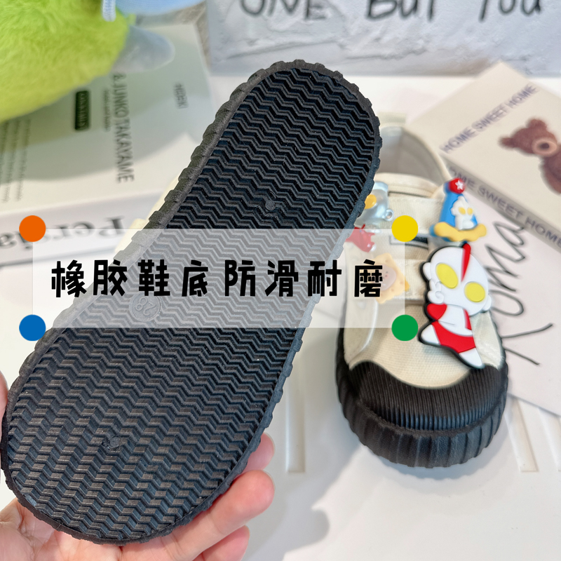 男童白色帆布鞋男孩幼儿园室内鞋轻便儿童幼稚P园托班入园布鞋软