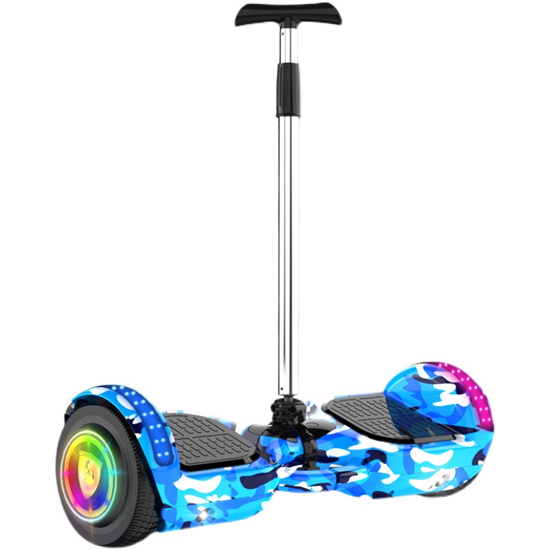 电动自平衡车6-8一12一15智能儿童两轮体感代步平行车带扶杆