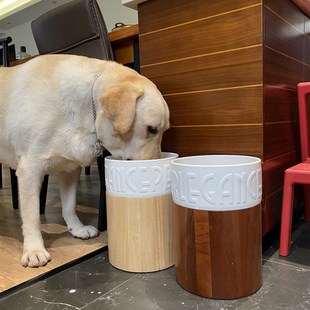 狗盆狗碗猫碗大型犬狗碗宠物陶瓷A水盆防打翻狗食盆碗架护颈狗饭