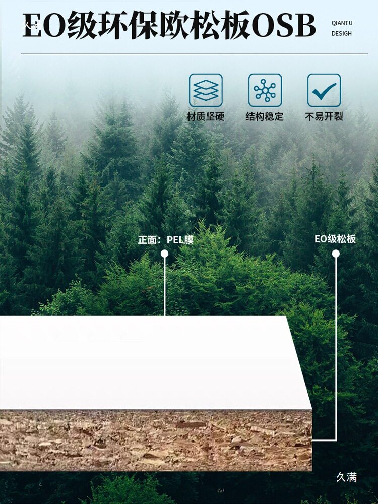 高光肤感欧松板柜门自装