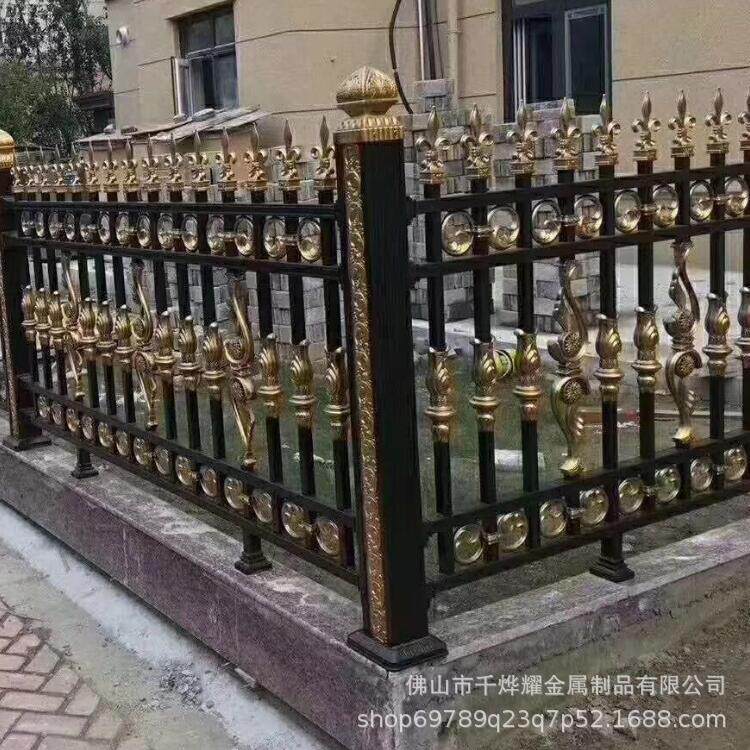 铝艺护栏阳台栏杆别墅花园庭院新中式简约围墙围栏铝合金护栏