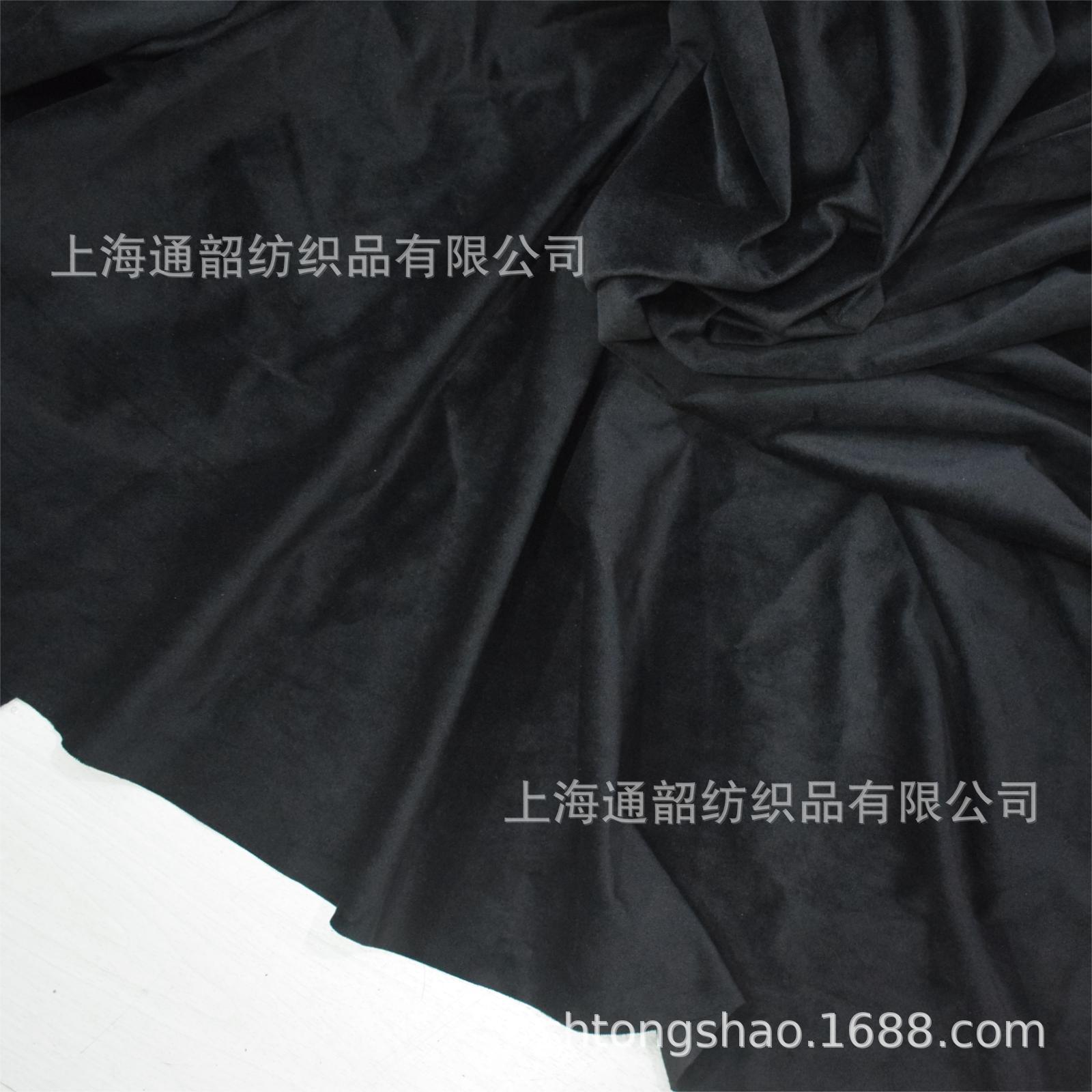 2.8米宽幅加厚黑色天鹅绒面料窗帘绒布高垂感黑绒布展会婚庆活动
