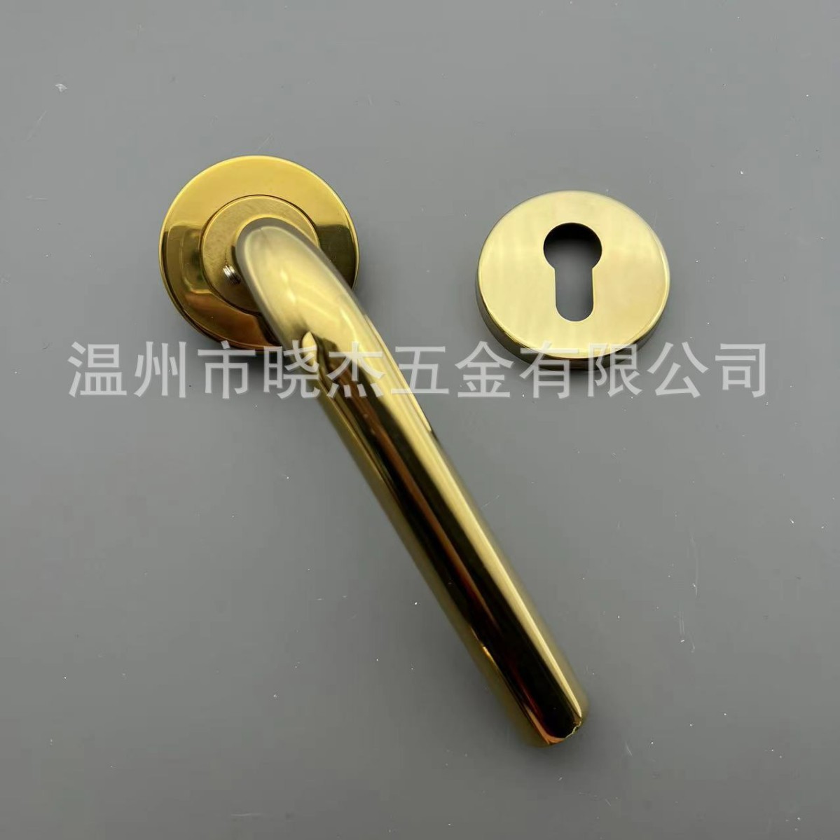 金色PVD不锈钢分体锁把手 通用型豪华高档把手 室内移门把手锁具