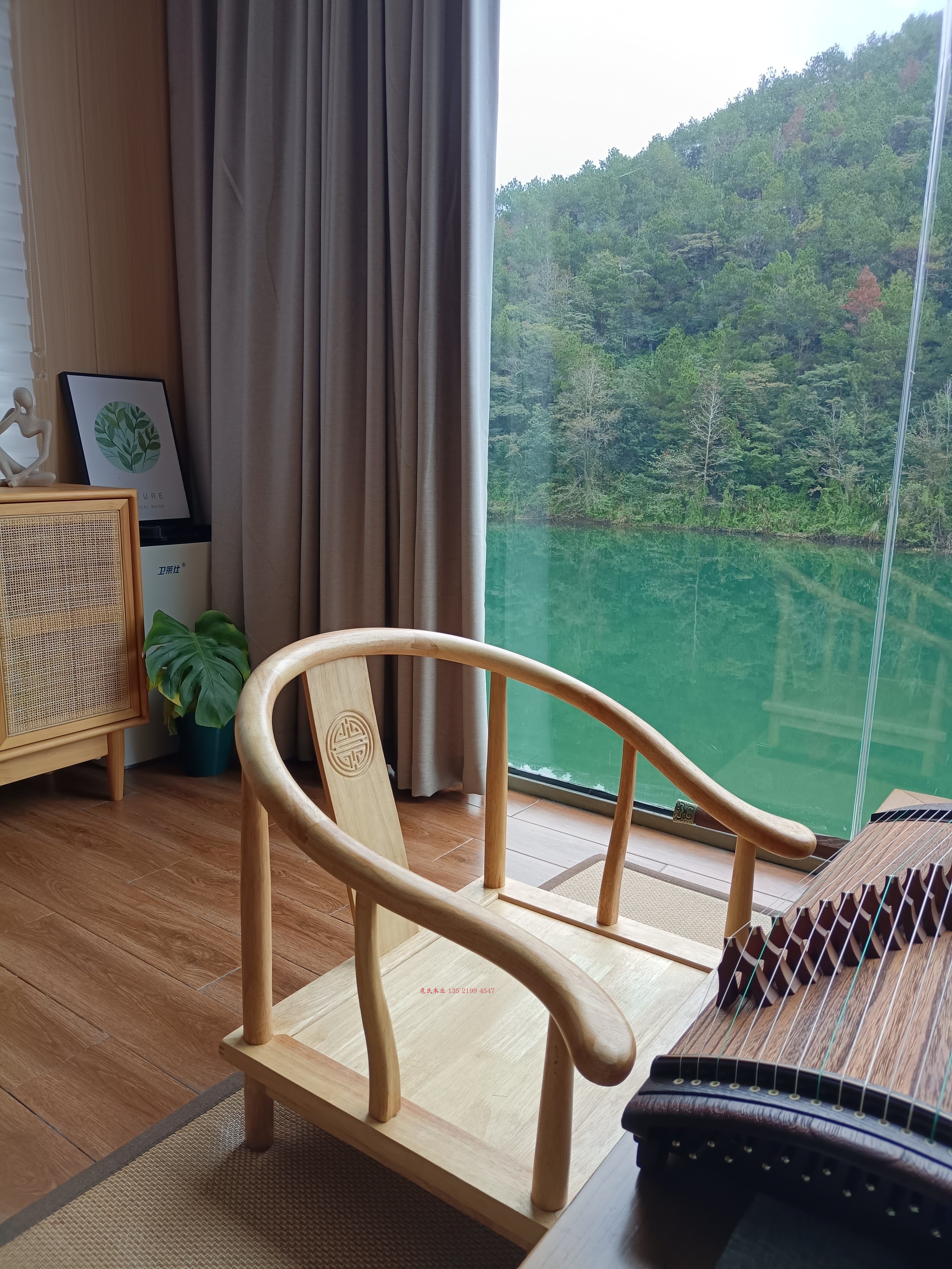 榻榻米座椅圈椅散装实木靠背椅飘窗围椅阳台矮椅子矮凳榫卯组装