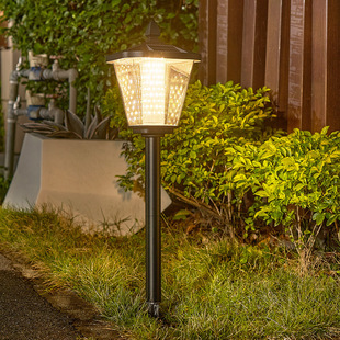 户外太阳能草坪灯庭院灯花园别墅景观灯防水室外草地灯家用地插灯