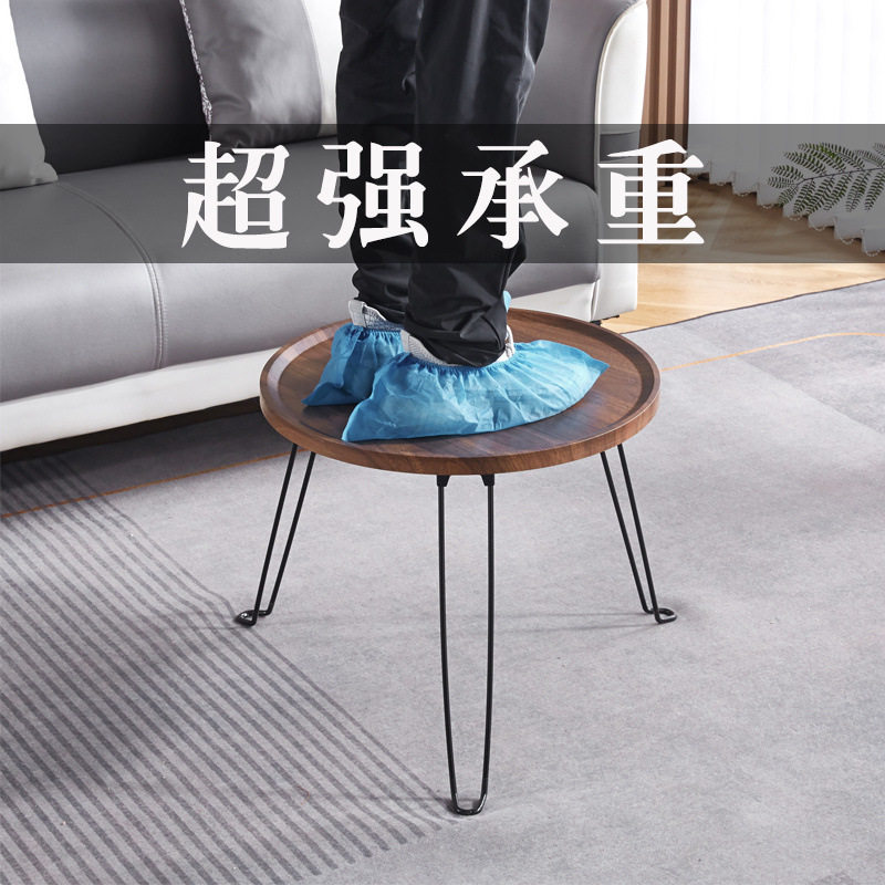 跨境现货茶几小ins风桌子折叠出租房车用移动特便携式价圆形小茶