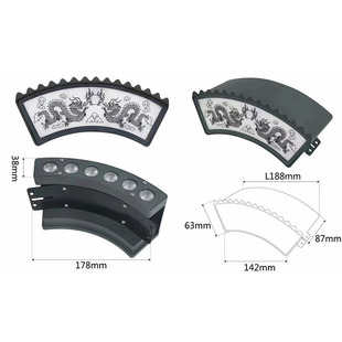 LED双面发光瓦楞灯外壳6W屋檐灯古建筑凉亭灯外壳铝外壳压铸套件