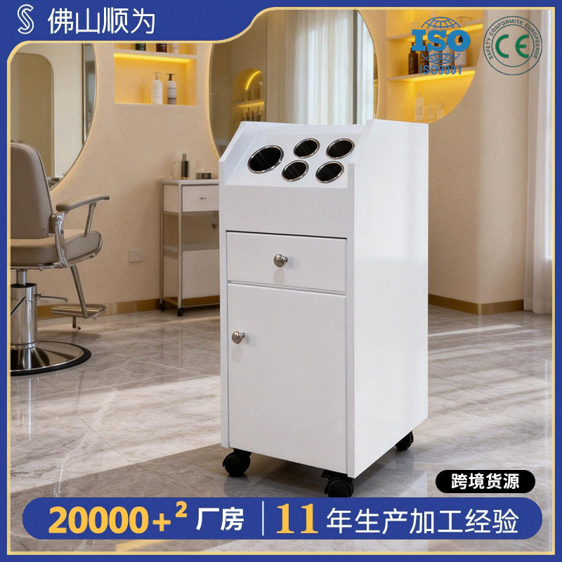 中纤板美容美发小推车剪发折叠工具推车发廊烫染车收纳储物