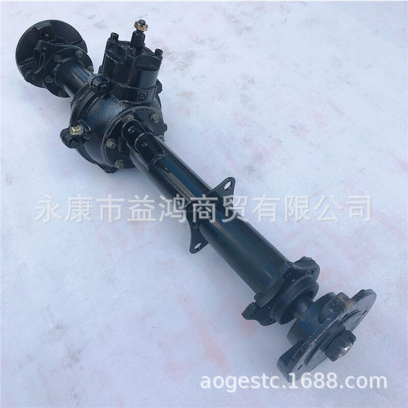 DIY自制改装四轮摩托卡丁沙滩车差速器后桥轴传动碟刹悬挂78CM