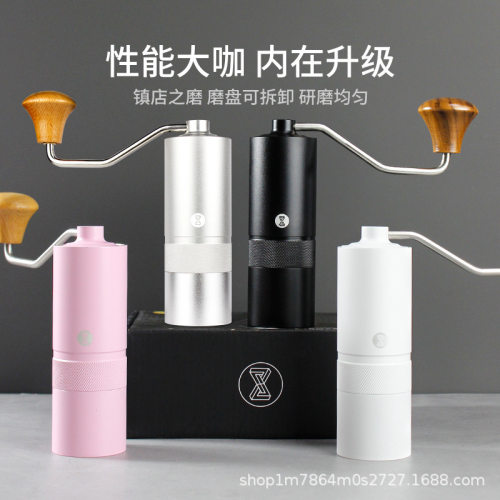 跨境手摇磨豆机咖啡机手磨研磨器意式手冲咖啡粉便携SUS420钢芯