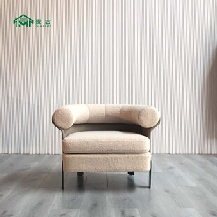 麦古 意式现代简约摩登马蒂亚单人沙发设计师款客厅别墅样板房