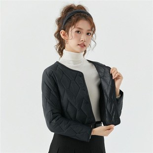 秋冬新款轻薄棉服女打底超短款长袖保暖羽绒棉内胆棉衣学生小棉袄
