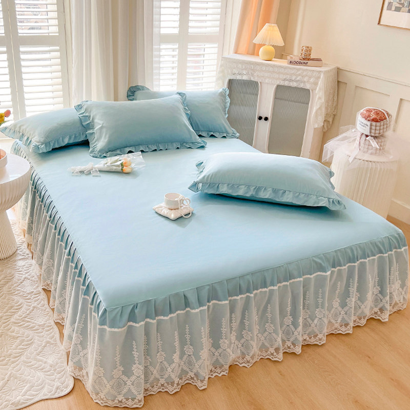 夏季蕾丝床裙单件法式浪漫公主风花边床罩床围床套防尘遮丑保护套,床上用品,床裙,淘宝优惠券,粉丝福利购,淘宝优惠卷