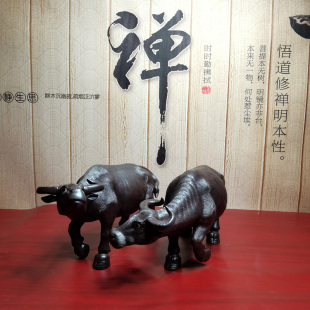 陶瓷站水牛公母牛摆件招财客厅公司办公室前台玄关摆设开业礼品
