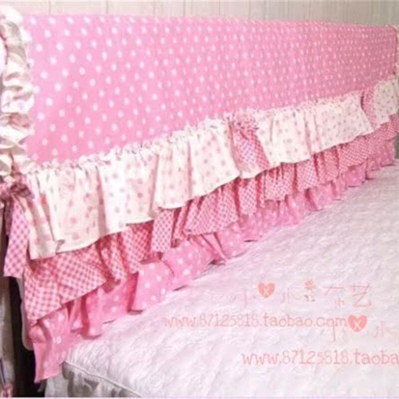 田园水玉圆点粉色床头罩床盖床头防尘罩定制,居家布艺,床头罩,淘宝优惠券,粉丝福利购,淘宝优惠卷