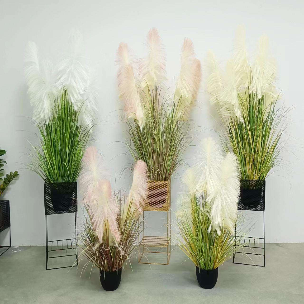 仿真花大型假花绿植盆栽芦苇干花大号芦苇芦苇草家居装饰道具摆件