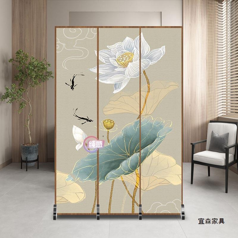 中式进门隔断墙屏风酒店小户型卧室折叠移动玄关客厅简易遮挡家用