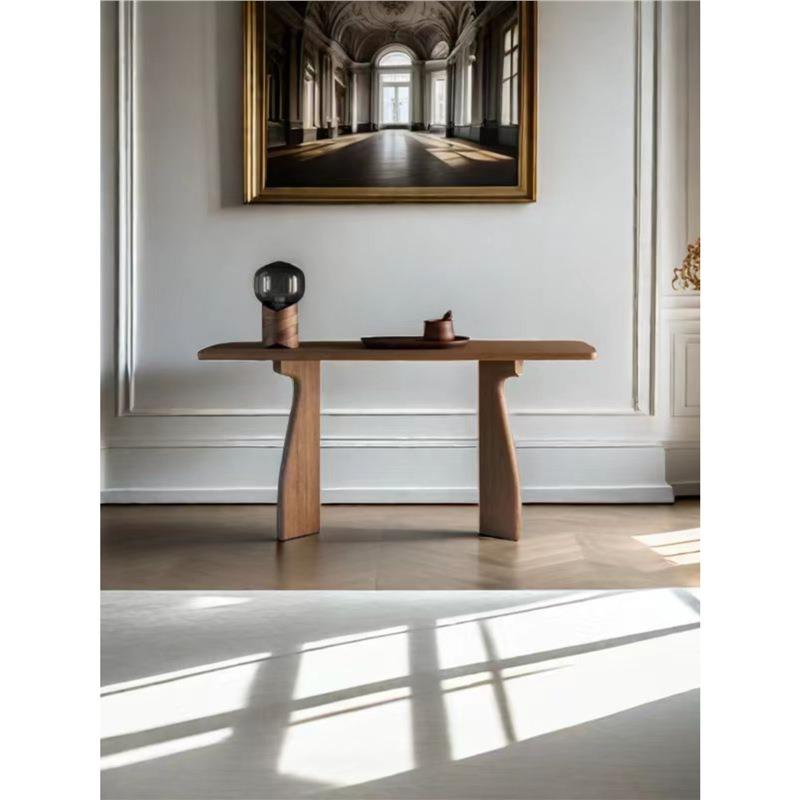 入户玄关桌实木长条靠墙窄桌供桌走廊轻奢条案条几简约端景台