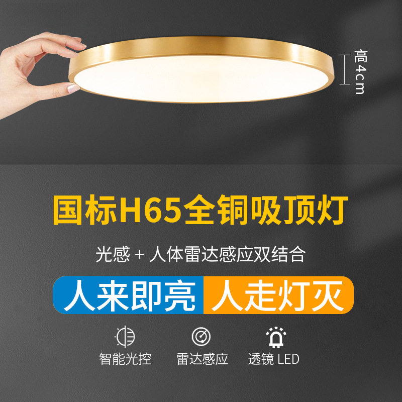 全铜雷达感应智能吸顶灯